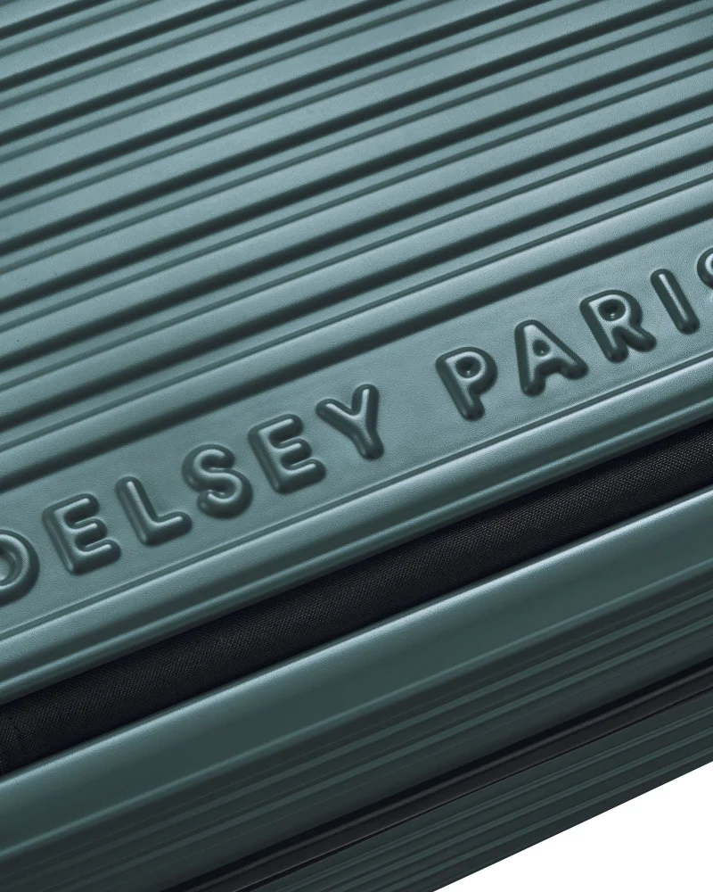 DELSEY Paris  securitime front opening 65 cm 4 double wheeled expandable check-in luggage trolley case - deep green  | Best Price UAE